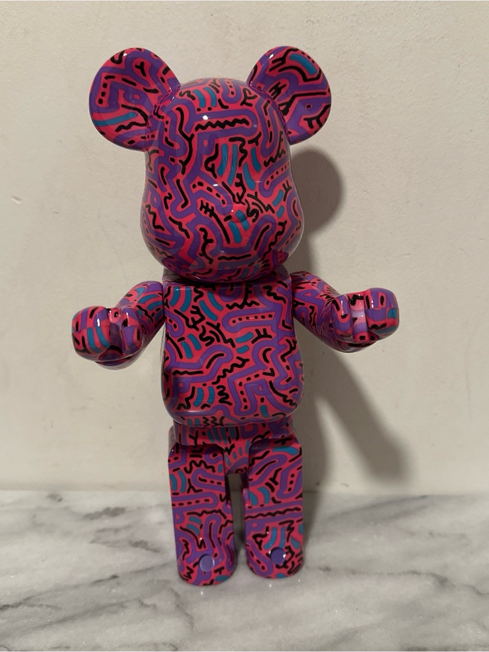 Medicom Bearbrick Keith Haring #2 400% Only Figure Be@rbrick Pink Purple
